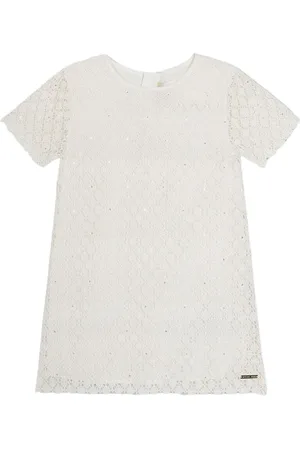 Michael Kors Sequin Lace Short Sleeve Dress