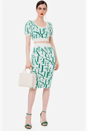 Elisabetta Franchi Pencil Skirts, female, , XS, Lettering Design Pencil Skirt
