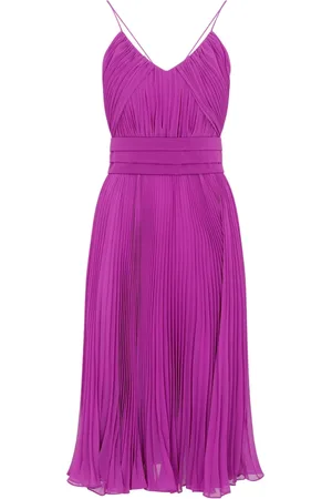 Max Mara Party Dresses, female, , M, Plissé Silk Party Dress