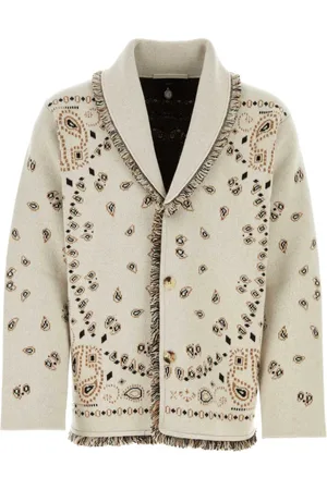 Alanui Cardigans, male, , XS, Embroidered Jacquard Bandana Cardigan
