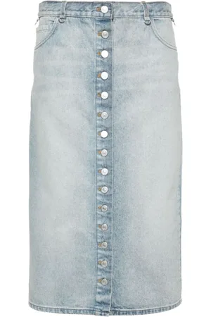 Courrèges Denim Skirts, female, , M, Clear Denim Skirt