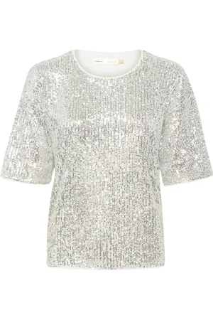 INWEAR T-Shirts, female, , XL, Silver Sequin Blouse