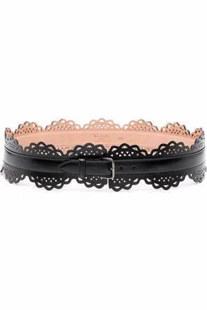 Alaïa Belts, female, , 85 CM, Laser-Cut Detail Belt