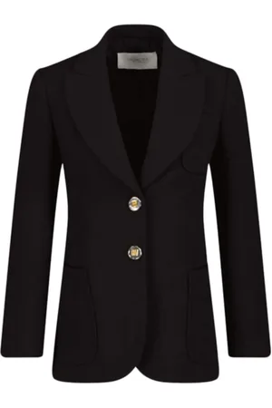 Giambattista Valli Blazers, female, , S, Silk Button Jewel Blazer