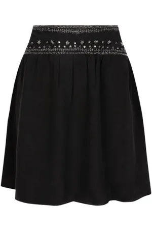 Dante 6 Short Skirts, female, , S, Bohemian-Style Viscose Crepe-Georgette Skirt