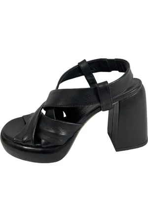 Laura Bellariva High Block Heel Leather Sandal
