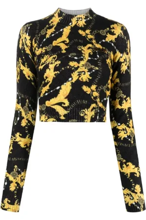 VERSACE Cropped Chain Couture Jumper