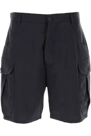 Giorgio Armani Navy linen bermuda shorts