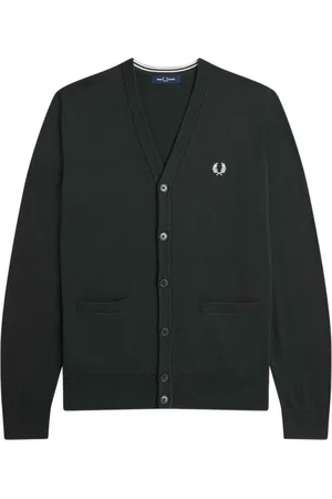 Fred Perry Cardigans, male, , XL, Knitted V-Neck Cardigan