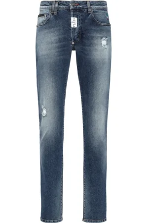 Philipp Plein Slim-fit Jeans, male, , W30, Super Straight Denim Jeans