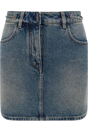 Givenchy Denim Skirt with 4G Chain