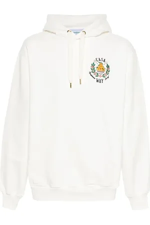 Casablanca Hoodies, male, , L, Embroidered Cotton Hoodie