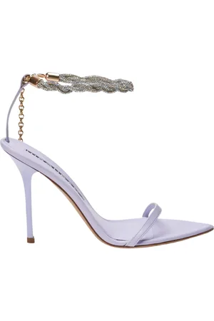 Hibourama High Heel Sandals, female, , 8 UK, Elegant Satin Sandals with Crystal Strap