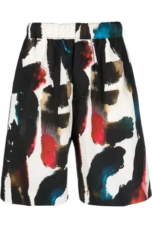 Alexander McQueen Logo-Print Shorts MultiColour