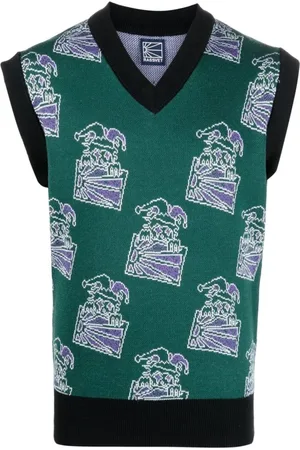 Rassvet Sleeveless Knitwear, male, , S, Logoed Vest with All-Over Print