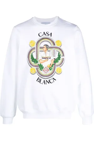 Casablanca Sweatshirts, male, , S, Cotton Sweatshirt with Graphic Print