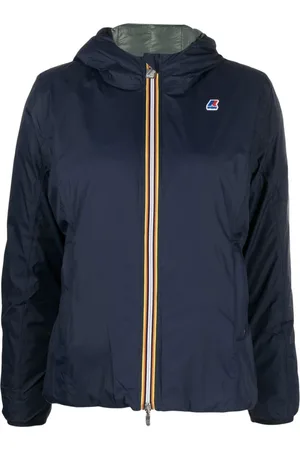 K-Way Rain Jackets, female, , L, Rain Jacket with Hood and Striped Details