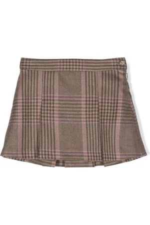 BONPOINT Skirts, female, , 6 Y, Check Print Pleated Skirt