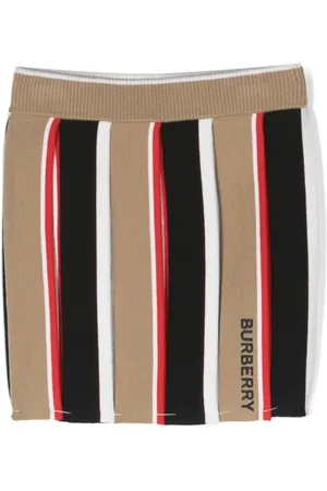 Burberry Skirts, female, , 10 Y, Logo-Embroidered Box-Pleat Miniskirt