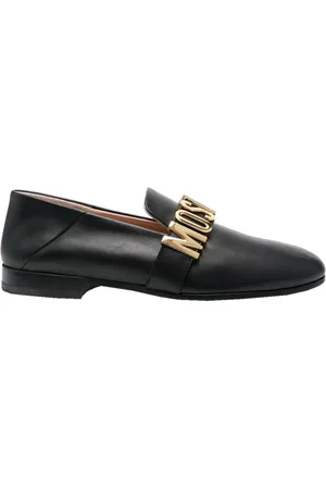 Moschino Metallic Letters Loafers