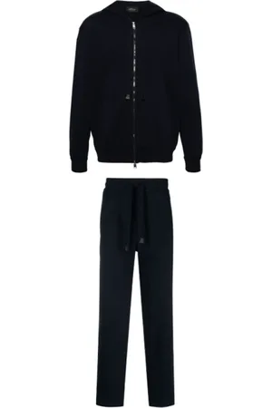 BRIONI Training Sets, male, , XL, piqué zip-up hoodie and trousers