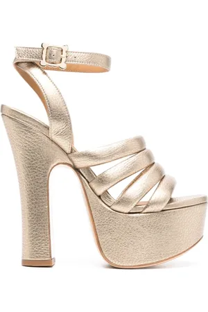 Vivienne Westwood Golden Strappy Platform Sandals