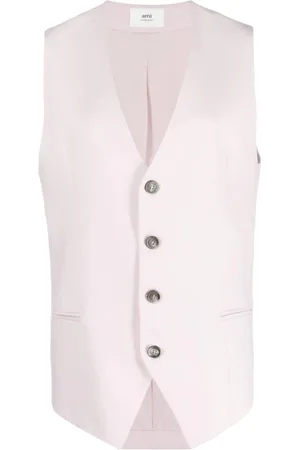 Ami Vests, female, , 2XS, Wool Vest with Button Closure