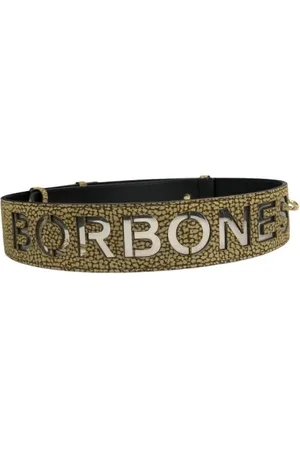 Borbonese Belts, female, , ONE SIZE, Leather Nabuk Shoulder Strap, Natural/Black