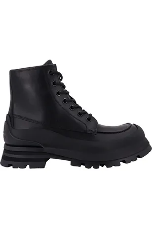 Alexander McQueen Italian Leather Lace-up Boots
