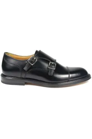 Green george Leather Double Buckle Shoe