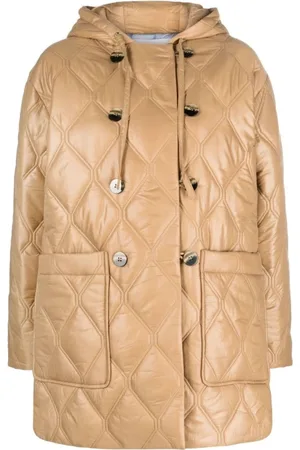 Ganni Parkas, female, , S, Shiny Quilt Hooded Jacket