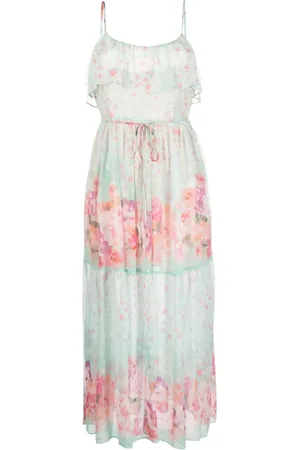 Twin-Set Long creponne dress with strap