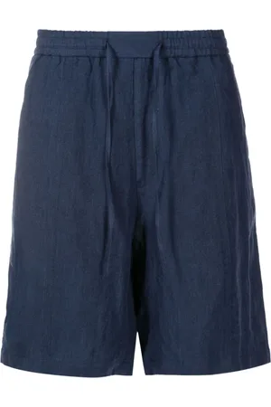 Emporio Armani Casual Shorts, male, , S, Linen Drawstring Bermuda Shorts