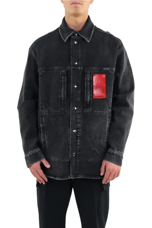 Dolce & Gabbana Denim Jackets, male, , M, Animalier Mens Hot Fashion