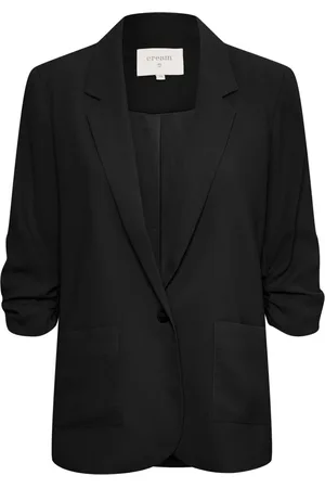 Cream Blazers, female, , XS, Pitch Crocamia Blazer Jacket