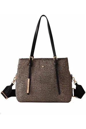 Borbonese Tote Bags, female, , ONE SIZE, Fabric OP Print Shoulder Bag