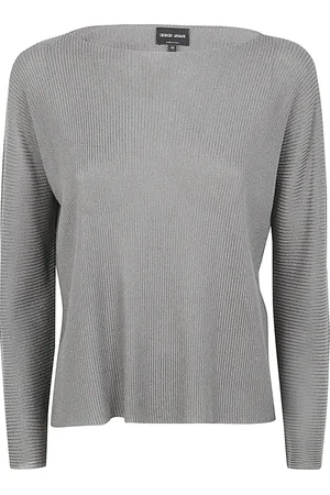 Giorgio Armani Round-neck Knitwear, female, , S, Long Sleeves Boat Neck Jumper