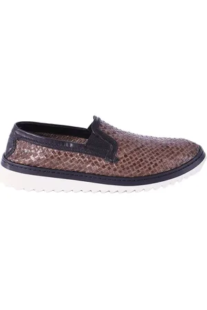 Dolce & Gabbana Loafers, male, , 6 UK, Men Braided Leather Flat Shoes