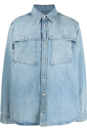 Balmain Denim Shirts, male, , M, Denim overshirt