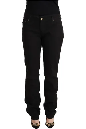 Roberto Cavalli Mid Waist Denim Cotton Skinny Jeans