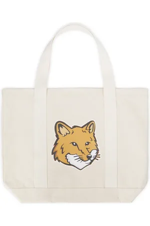 Maison Kitsuné Tote Bags, male, , ONE SIZE, Fox Head Tote Bag