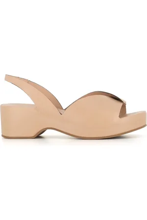 ROBERTO DEL CARLO Leather Cross Strap Wedge Sandals
