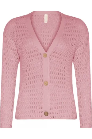 Skovhuus Cardigans, female, , L, Structured V-Neck Cardigan in Geranium