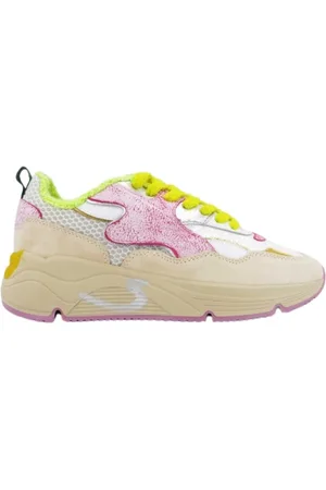 Serafini Sneakers, female, , 7 UK, Malibù Suede Sneaker in White/Fuchsia/Beige