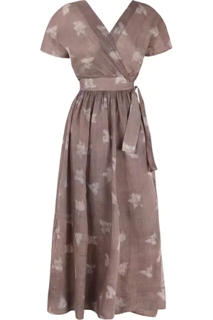 Cortana Janina Midi Dress in Printed Ramie