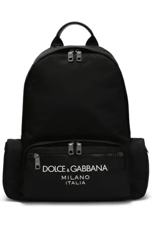 Dolce & Gabbana Backpacks, male, , ONE SIZE, Logo Print Backpack with Zip