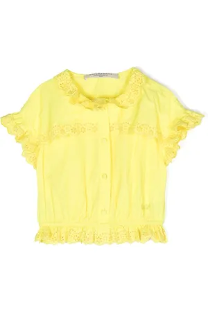 Serafini T-Shirts, female, , 4 Y, Ruffle Blouse with Logo Embroidery