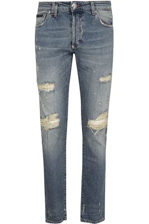 Philipp Plein Slim-fit Jeans, male, , W33, Azure Skinny Fit Denim Trousers
