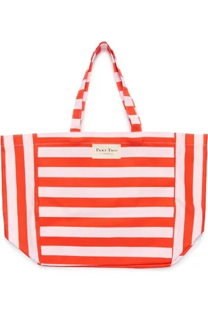 Part Two Tote Bags, female, , ONE SIZE, Striped Mandarin Red Tote Bag