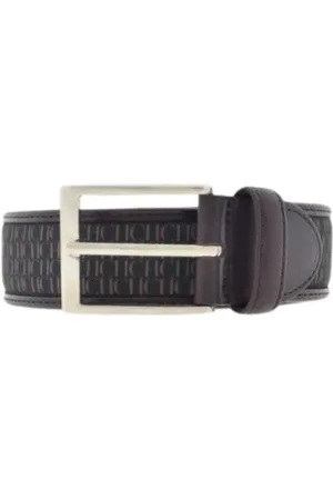 Carolina Herrera Belts, male, , 90 CM, and Green Leather Belt